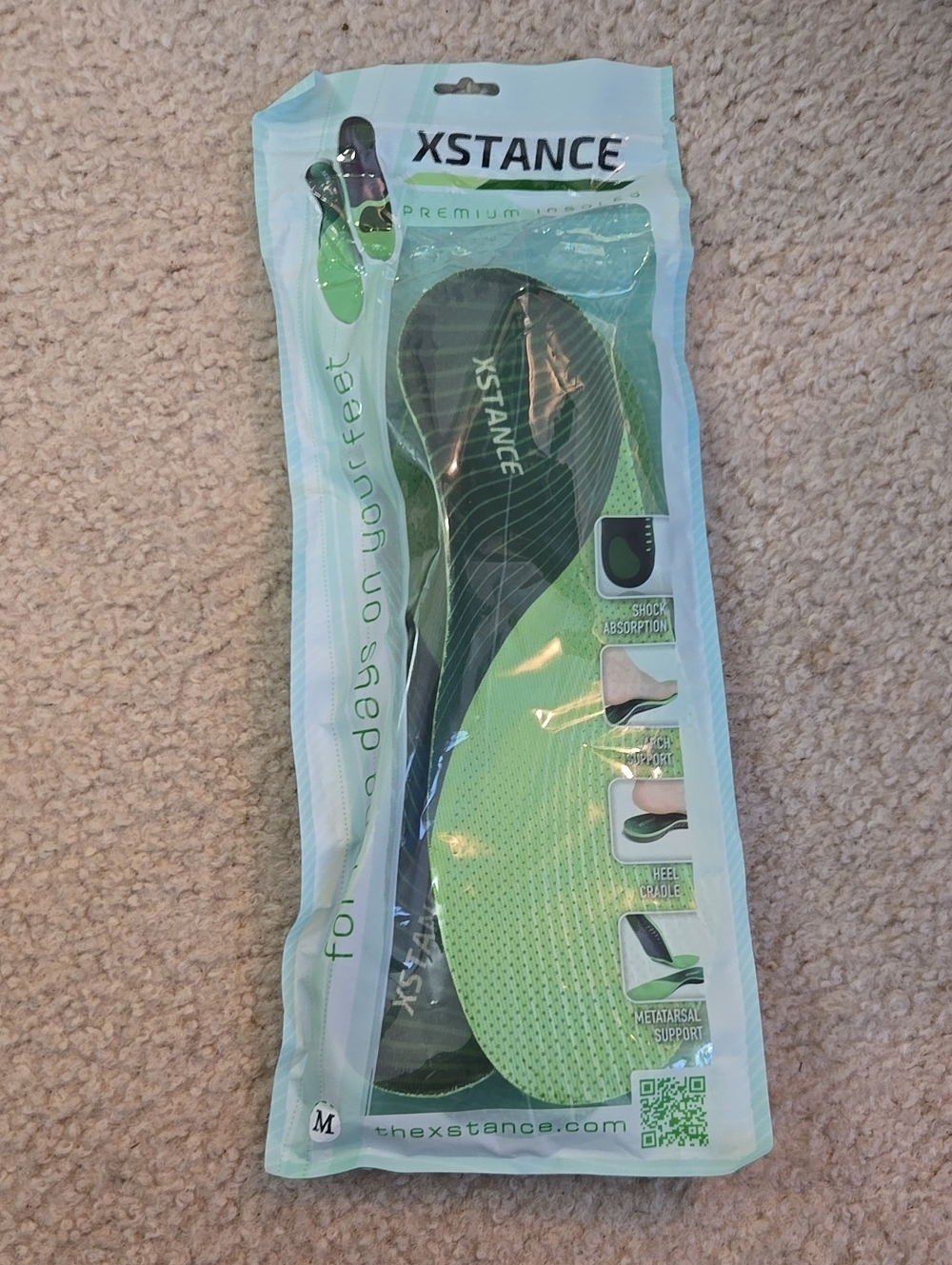 Stance Women's Green Performance Insoles - Arch Support